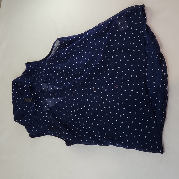 Jessica Simpson Sheer Sleeveless Cut Out Back Top Blouse. Size S - Picture 3 of 8